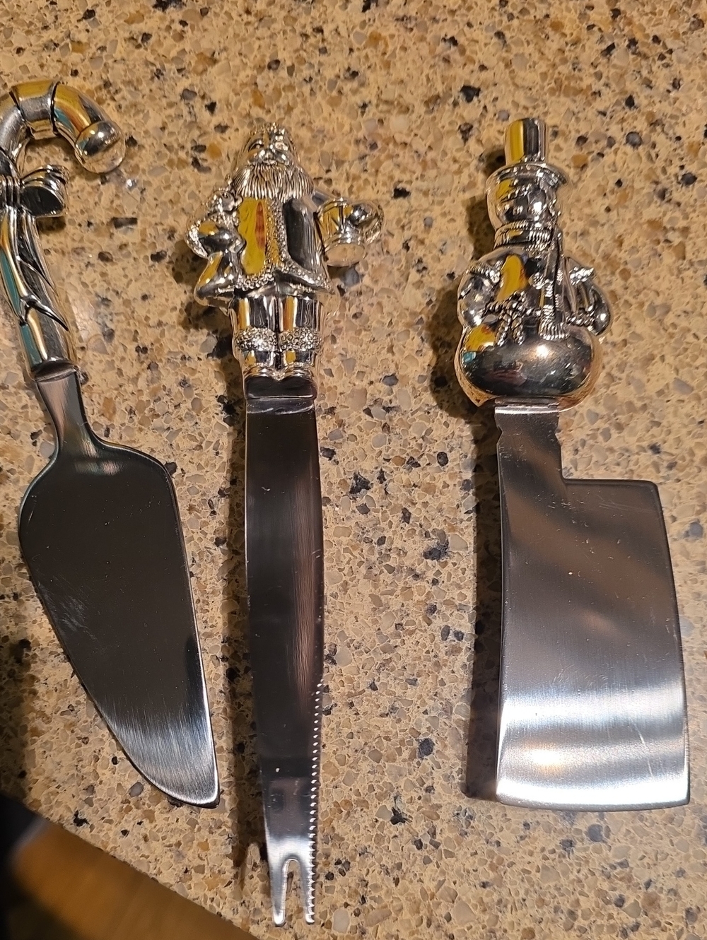 Silver Novelty Handle Cheese Knife Set